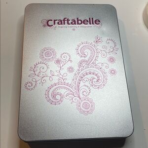 Craftabelle Silver and Pink Decorative Tin
